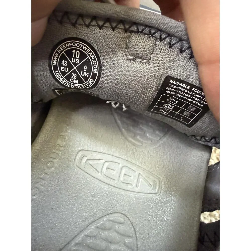 KEEN CNX Sandals Mens Size 10 Blue Waterproof Slip-On Hiking Bungee Lace